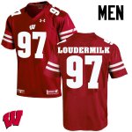 Men's Wisconsin Badgers NCAA #97 Isaiahh Loudermilk Red Authentic Under Armour Stitched College Football Jersey UC31R00JO